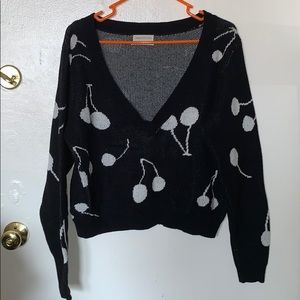 Cropped Cherry Sweater